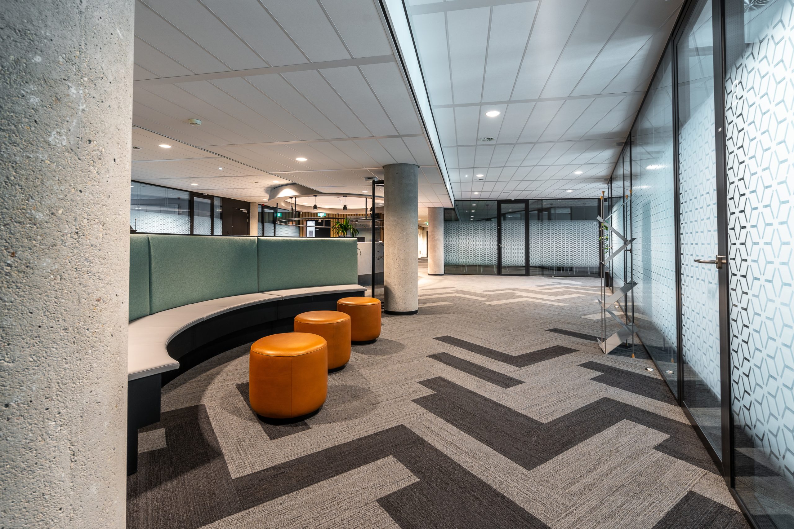 Beautiful shot of the modern style open space office interior Residential Flooring